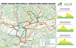 Mapa tras Nordic Walking v parku Highlander